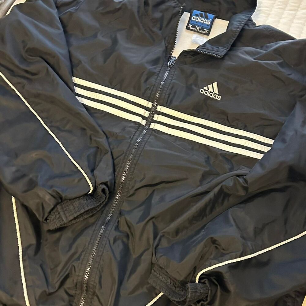 Adidas Men's Black and White Jacket